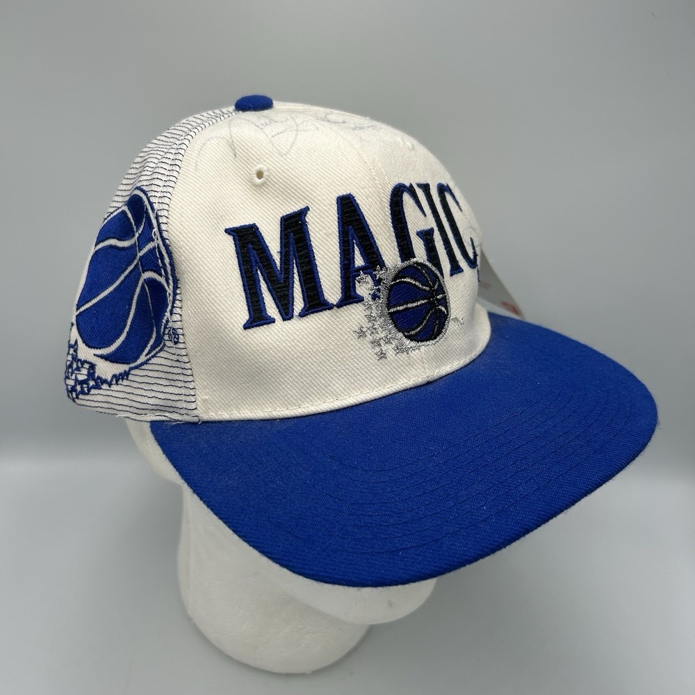Vintage Orlando Magic Hat Snapback White Sports Specialties 90s Shaq Signed NBA